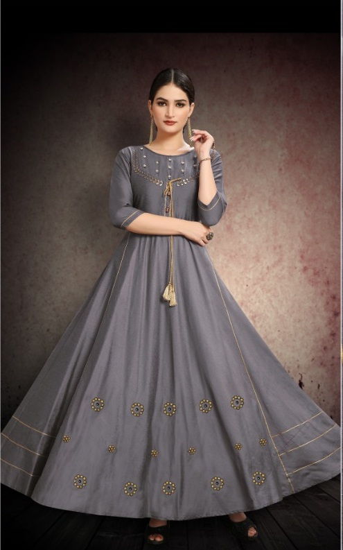 Fiesta Present Mindhal Festival Wear Long Kurtis Collection.