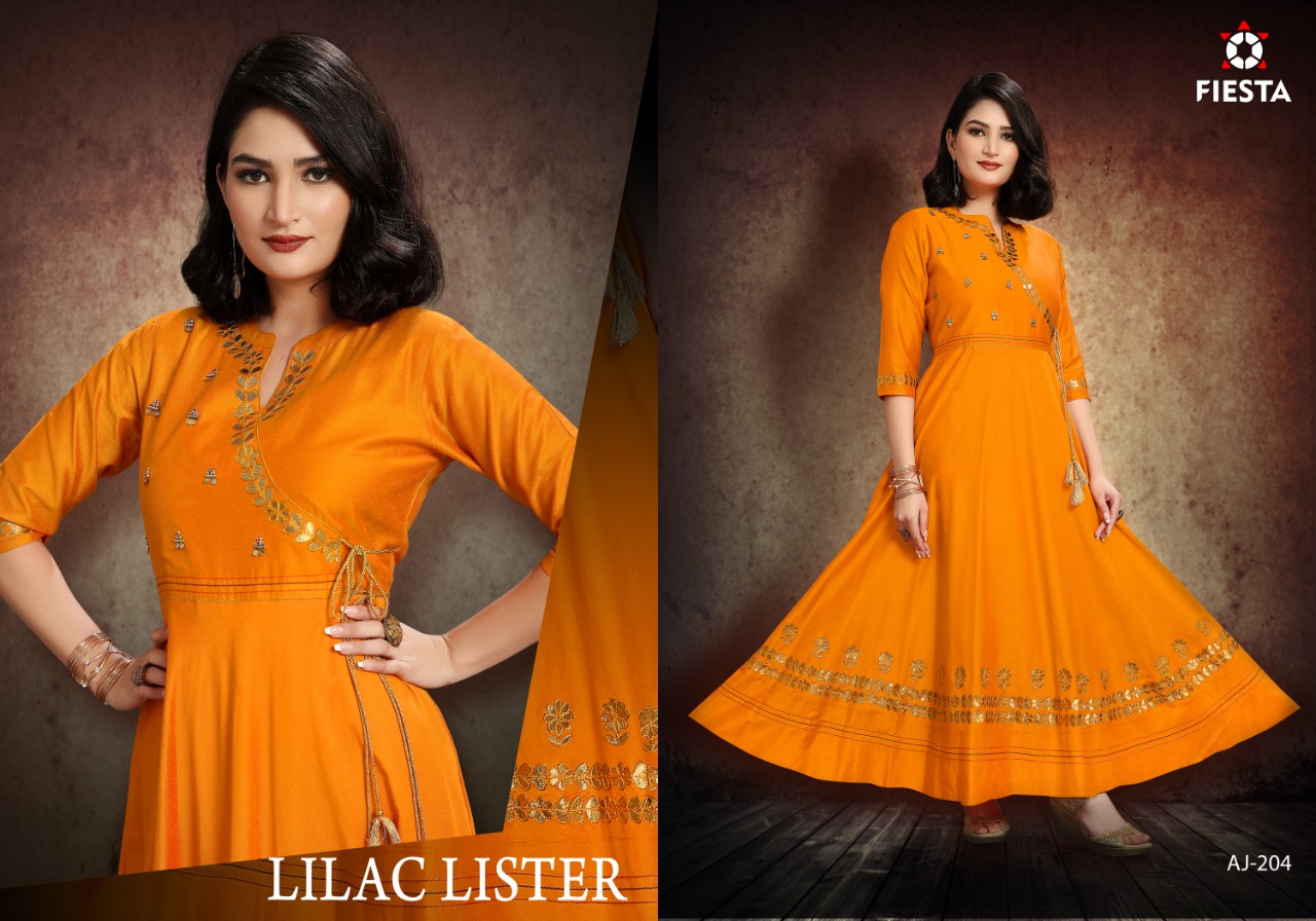 Fiesta Present Mindhal Festival Wear Long Kurtis Collection.