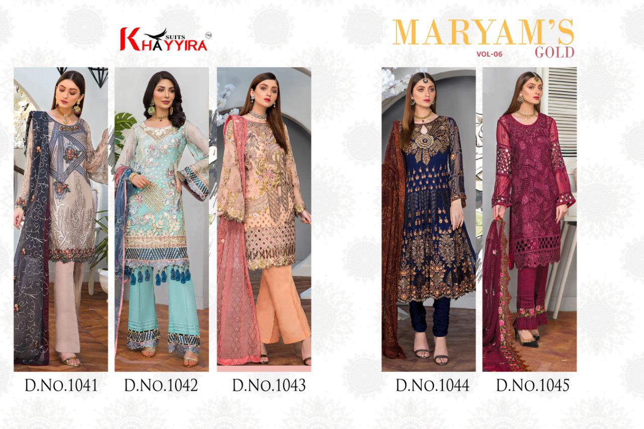 Khayyira Presents  Maryams Gold Vol 6 Pakistani Suits Collection