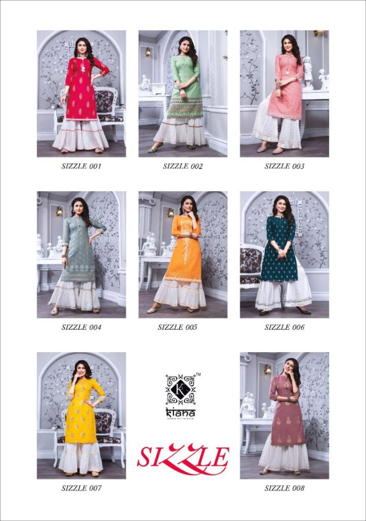 Kiana  Presents Sizzle Party Wear Kurti With Bottom Collection