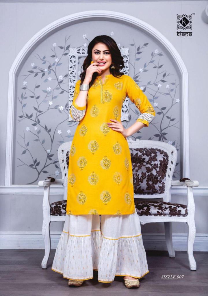 Kiana  Presents Sizzle Party Wear Kurti With Bottom Collection