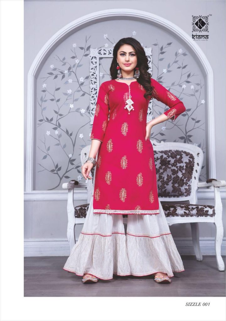 Kiana  Presents Sizzle Party Wear Kurti With Bottom Collection