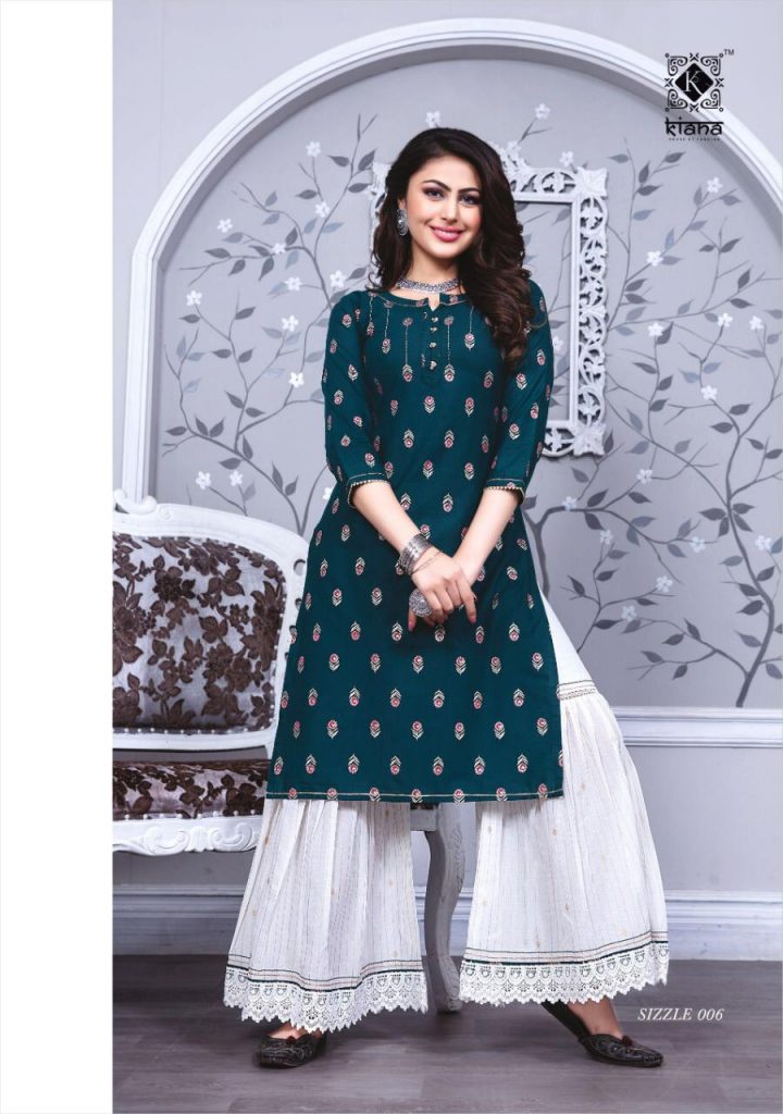 Kiana  Presents Sizzle Party Wear Kurti With Bottom Collection