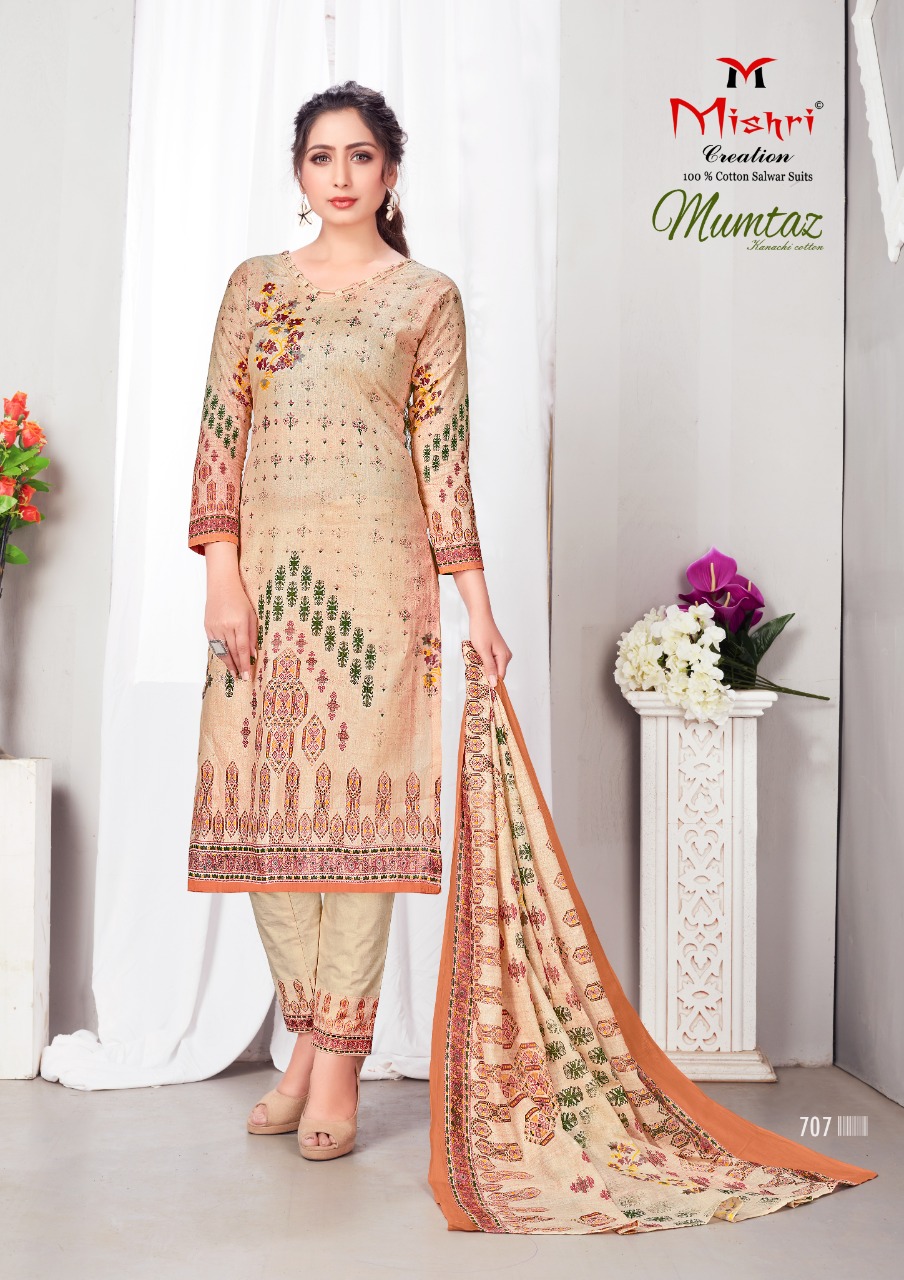 Mishri Presents Mumtaz 7 Collection Of Rich Look Pure Cotton Designer Dress Materials