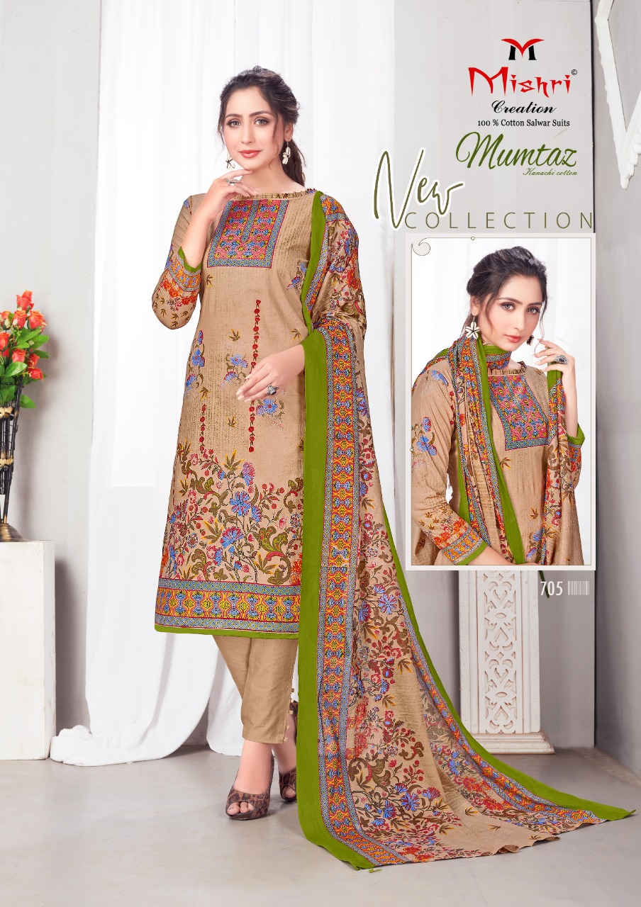 Mishri Presents Mumtaz 7 Collection Of Rich Look Pure Cotton Designer Dress Materials