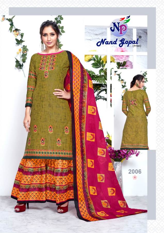 Nand Gopal Presents Madhubala Collection Of Pure Cotton Classy Printed Dress Materials