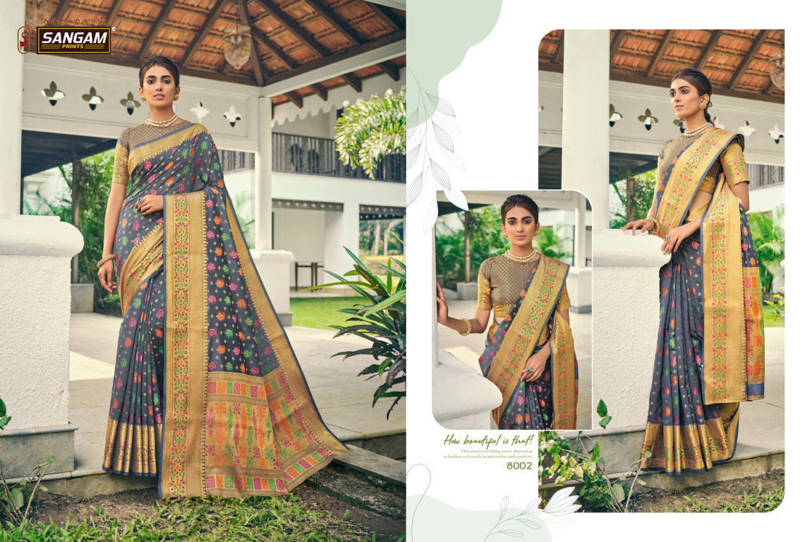 Sangam Presents Pahnawa Heavy Banarasi Silk Sarees Collection