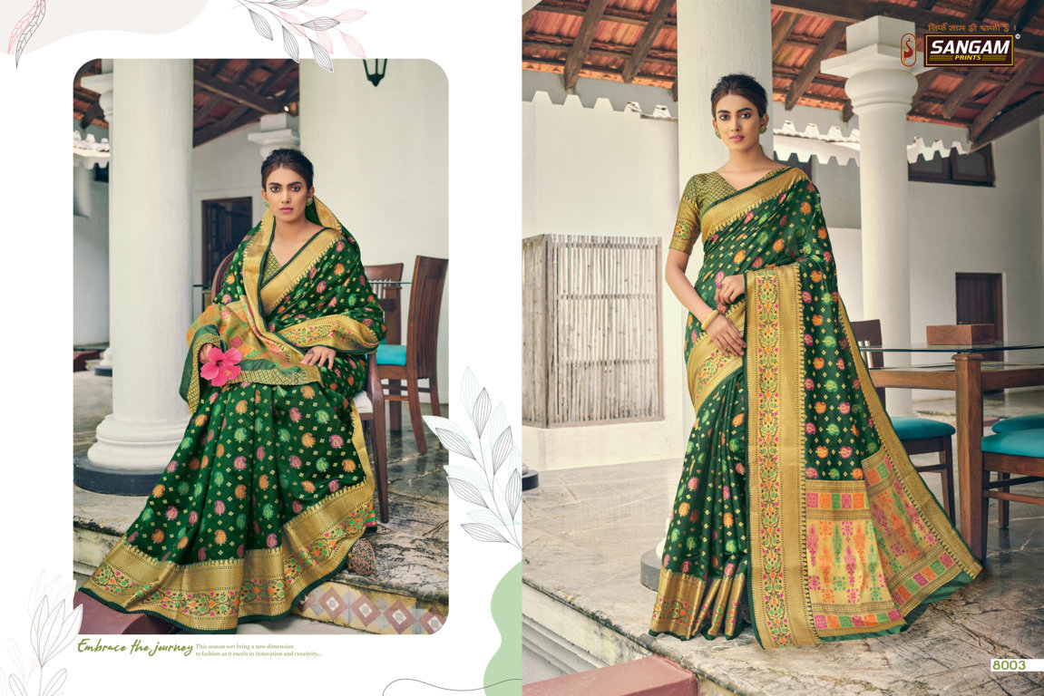 Sangam Presents Pahnawa Heavy Banarasi Silk Sarees Collection