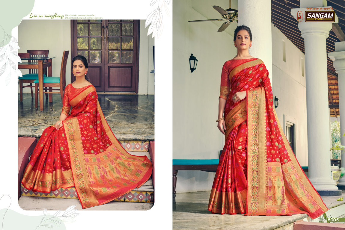 Sangam Presents Pahnawa Heavy Banarasi Silk Sarees Collection