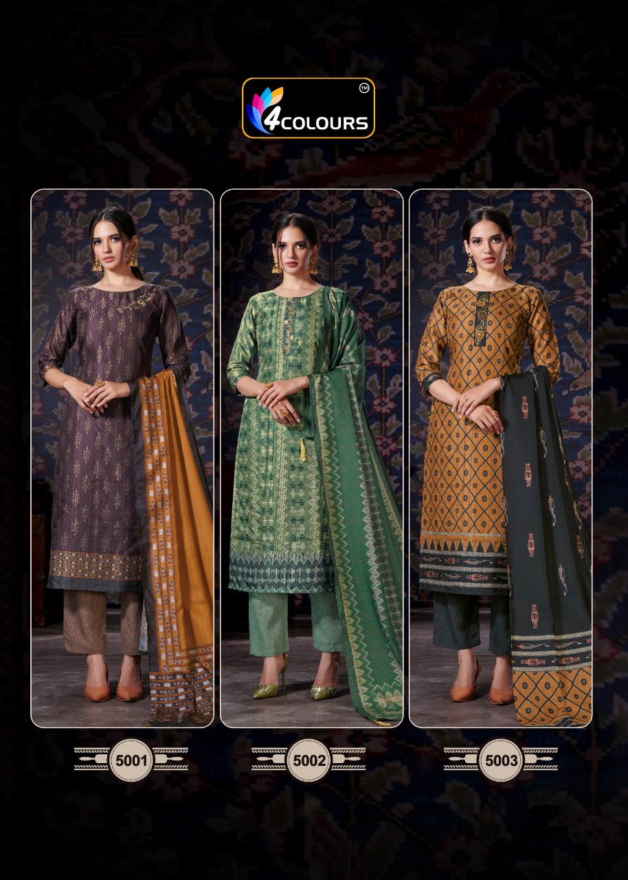 4colours Presents Rajwadi Designer Kurti  Collection