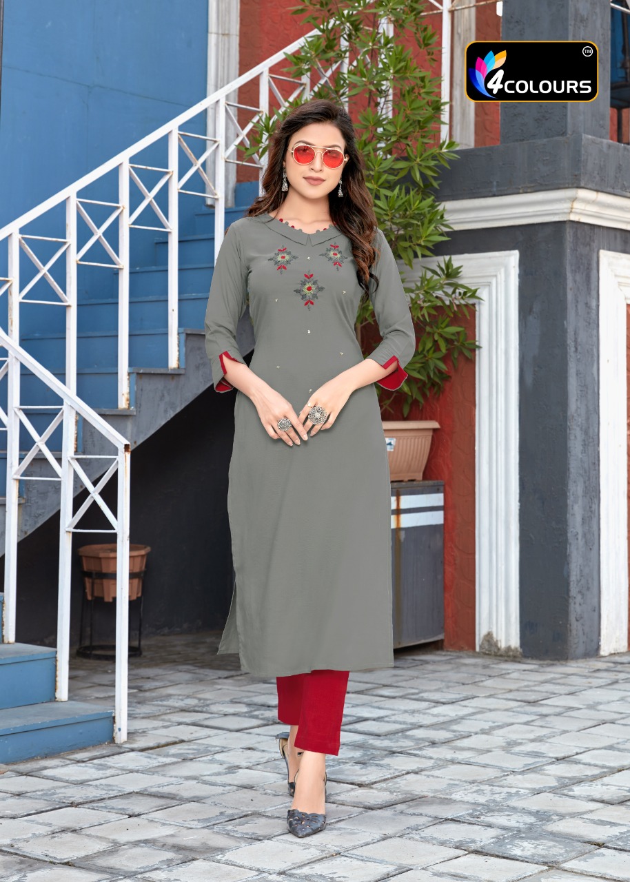 4 Colours Presents  Womaniya  Kurti With Bottom