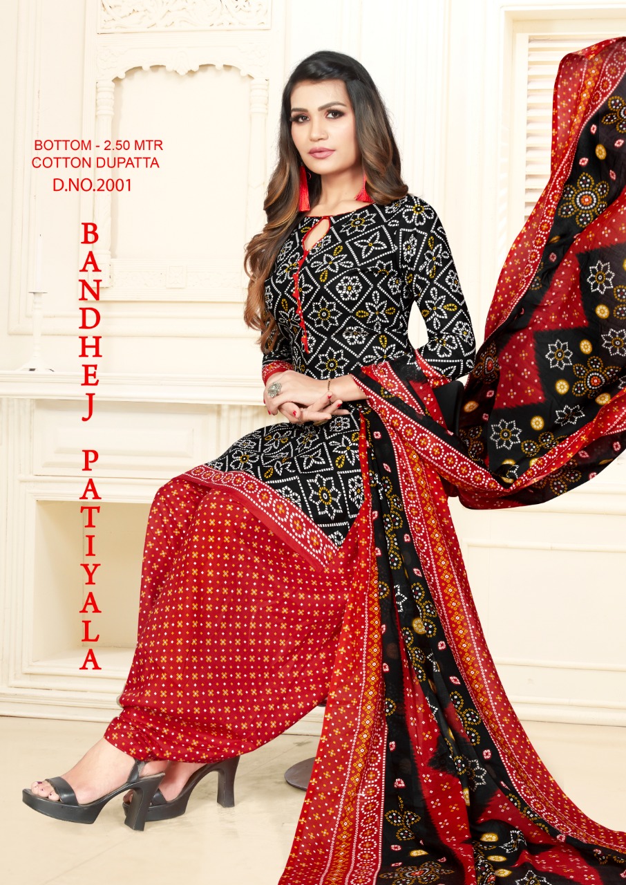 Fc presents Bandhej Patiyala vol 2 Printd Dress Material 2