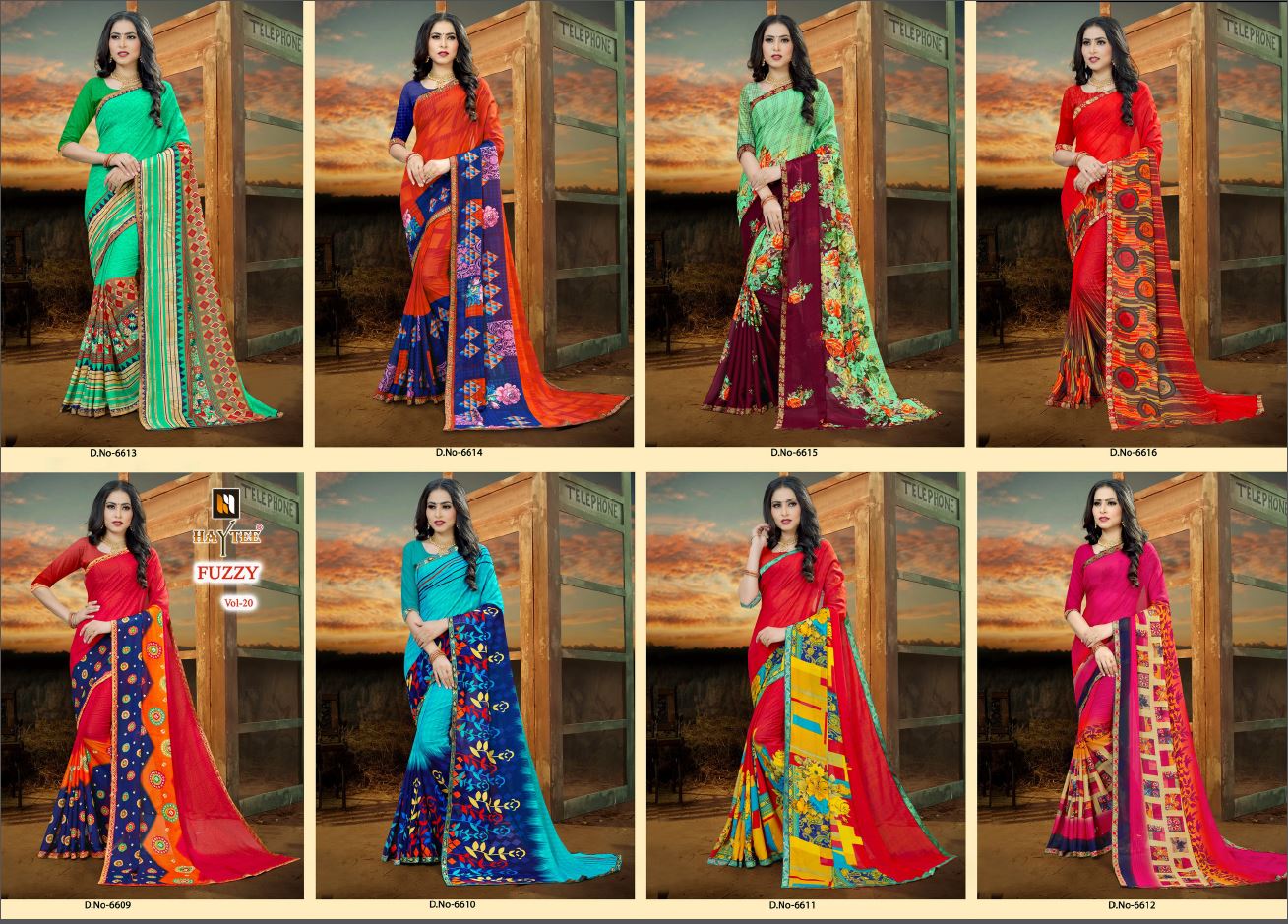 Haytee  Presents Fuzzy  Vol 20 Casual  Printed Sarees Collection