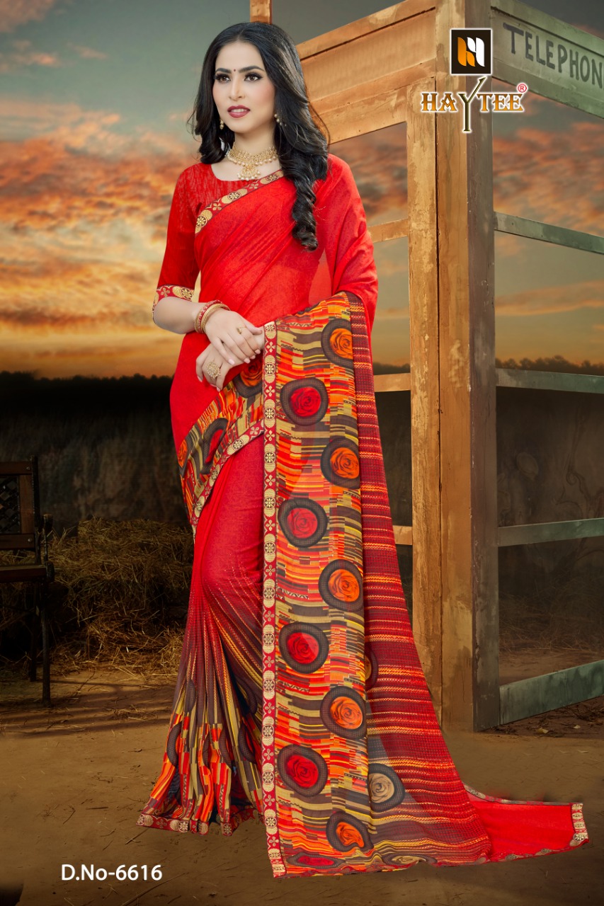 Haytee  Presents Fuzzy  Vol 20 Casual  Printed Sarees Collection