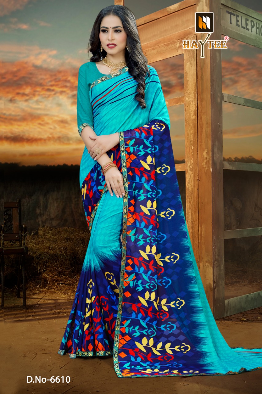 Haytee  Presents Fuzzy  Vol 20 Casual  Printed Sarees Collection