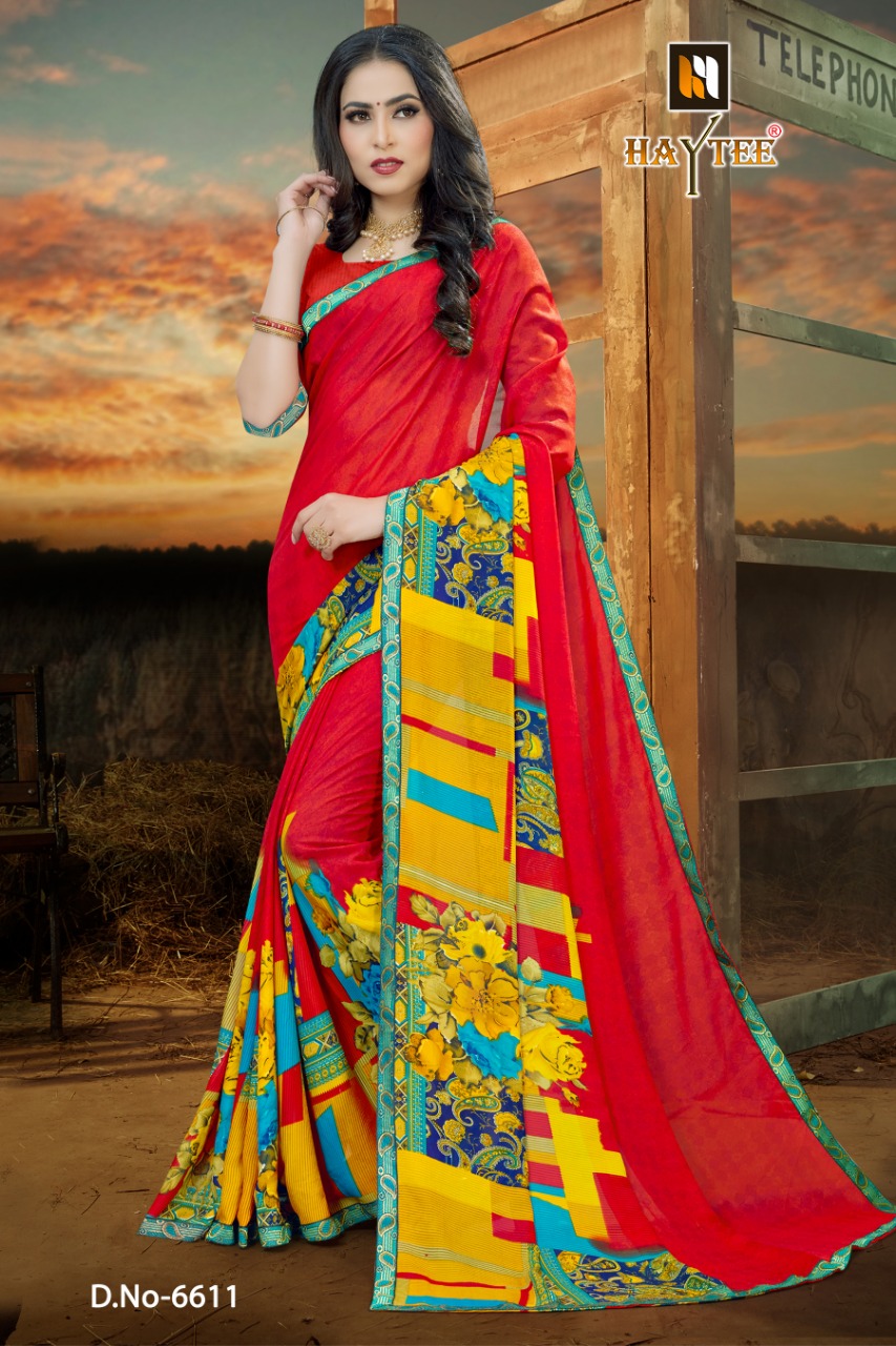 Haytee  Presents Fuzzy  Vol 20 Casual  Printed Sarees Collection