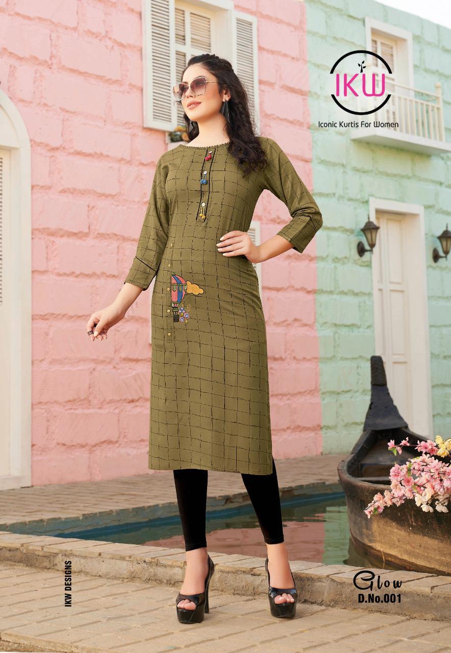 Ikw  Presents Glow  Casual Wear Kurti Collection