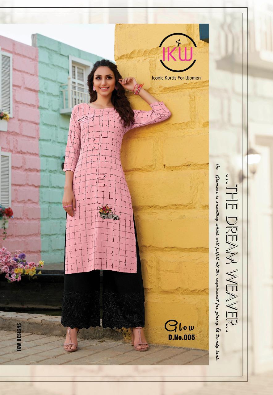 Ikw  Presents Glow  Casual Wear Kurti Collection