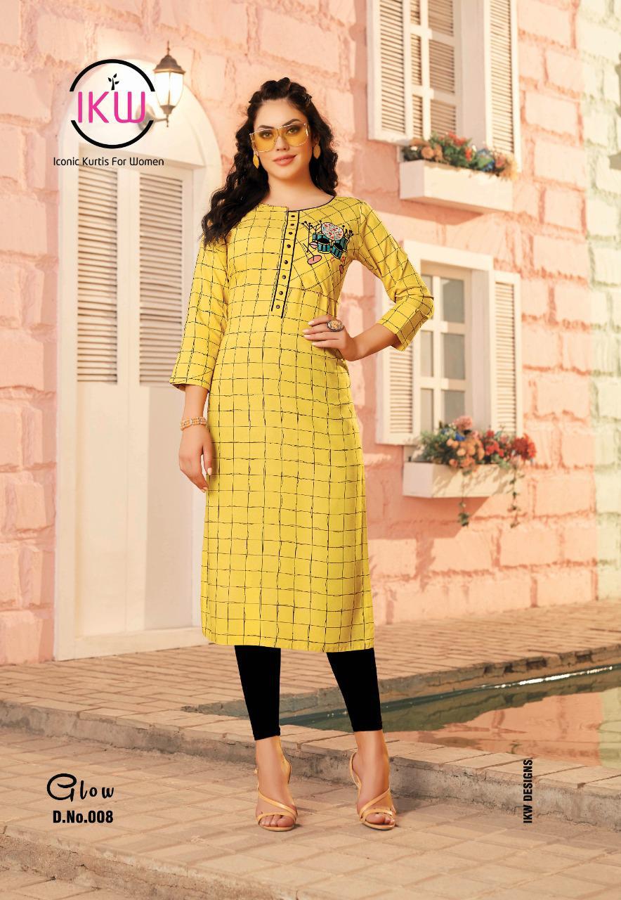 Ikw  Presents Glow  Casual Wear Kurti Collection