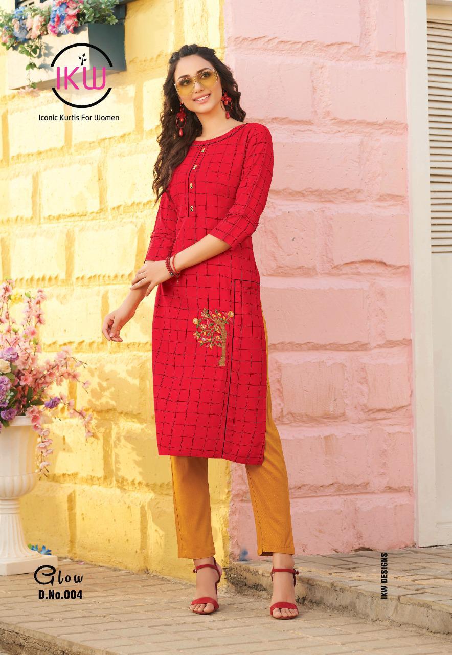 Ikw  Presents Glow  Casual Wear Kurti Collection