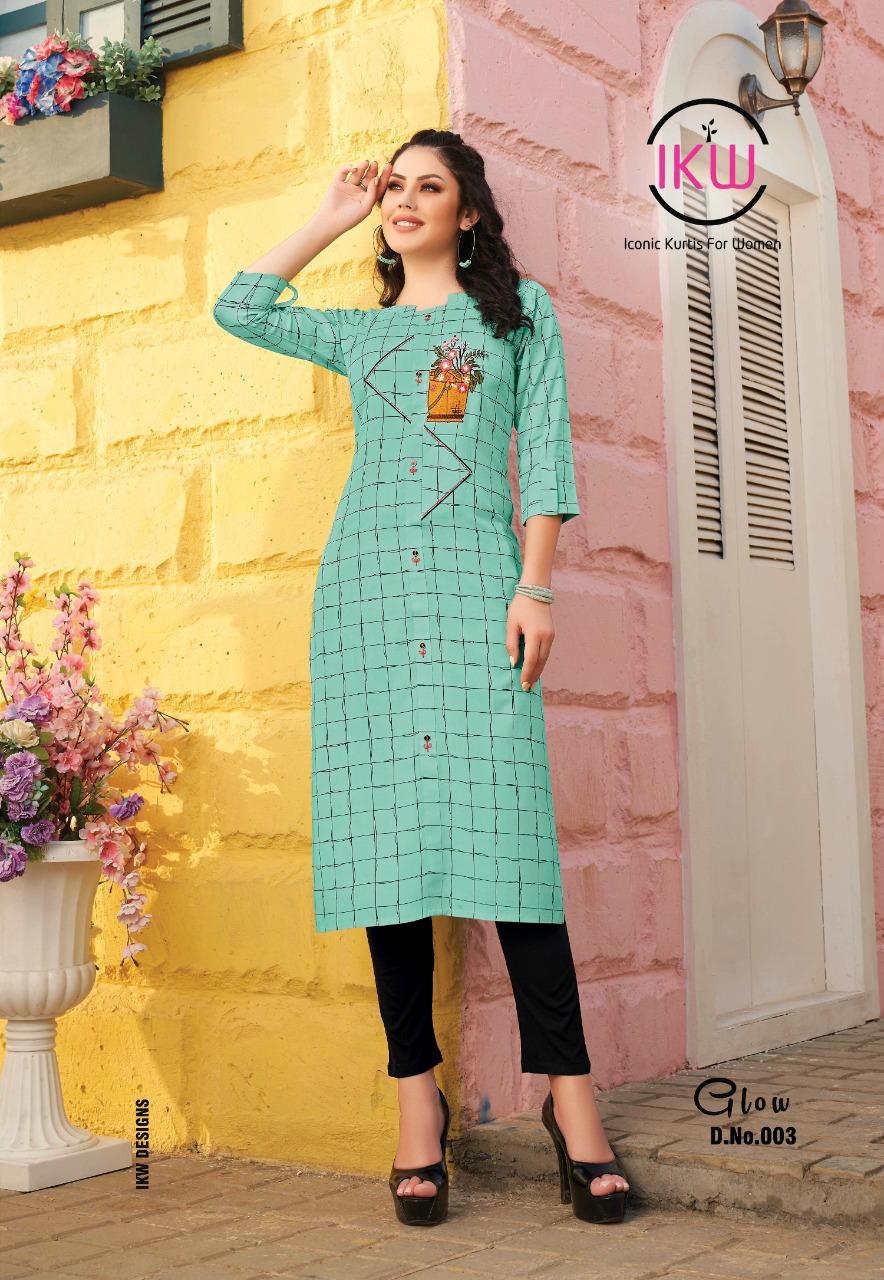 Ikw  Presents Glow  Casual Wear Kurti Collection