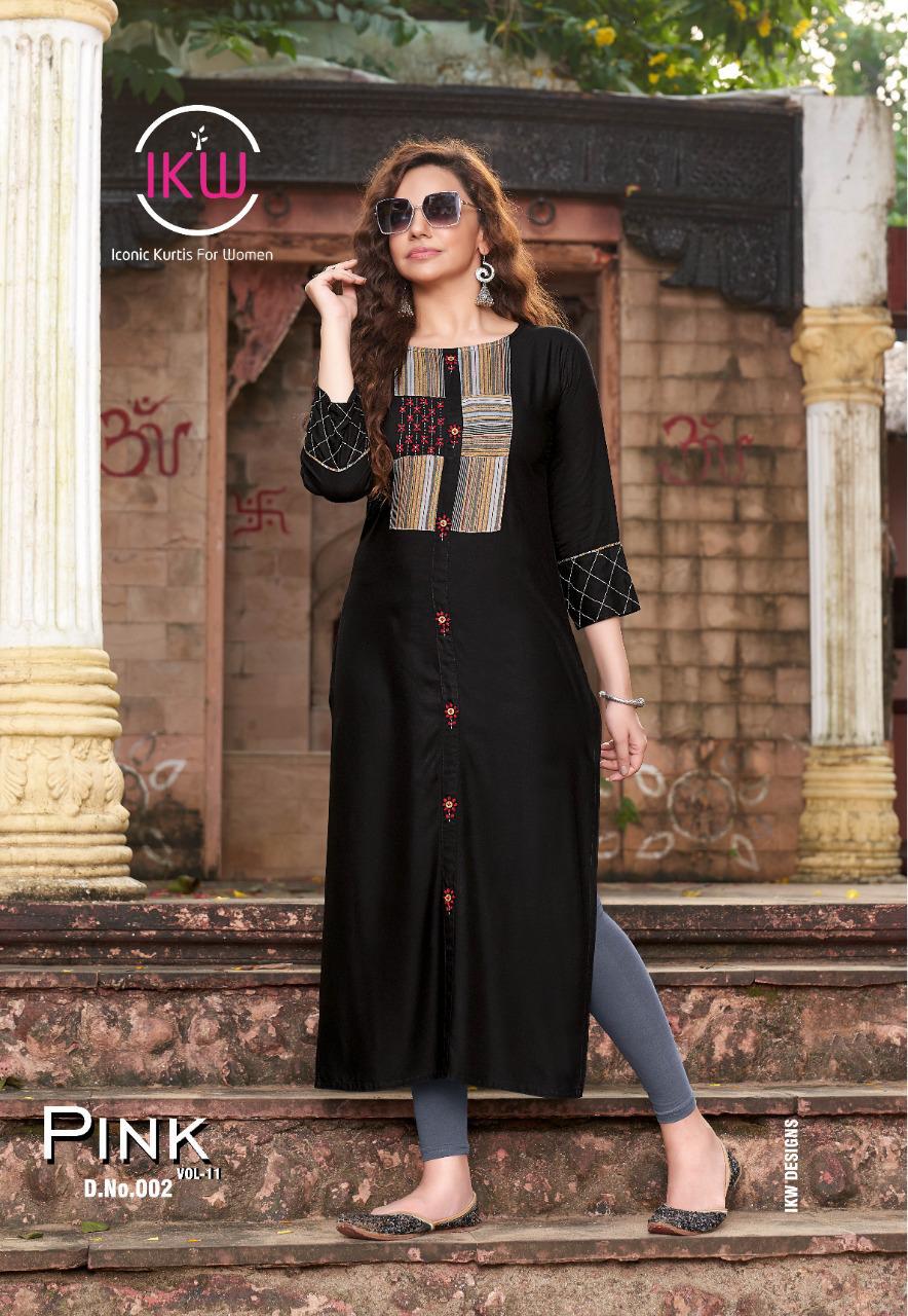 Ikw  Presents Pink Vol  11 Designer  Kurti Collection