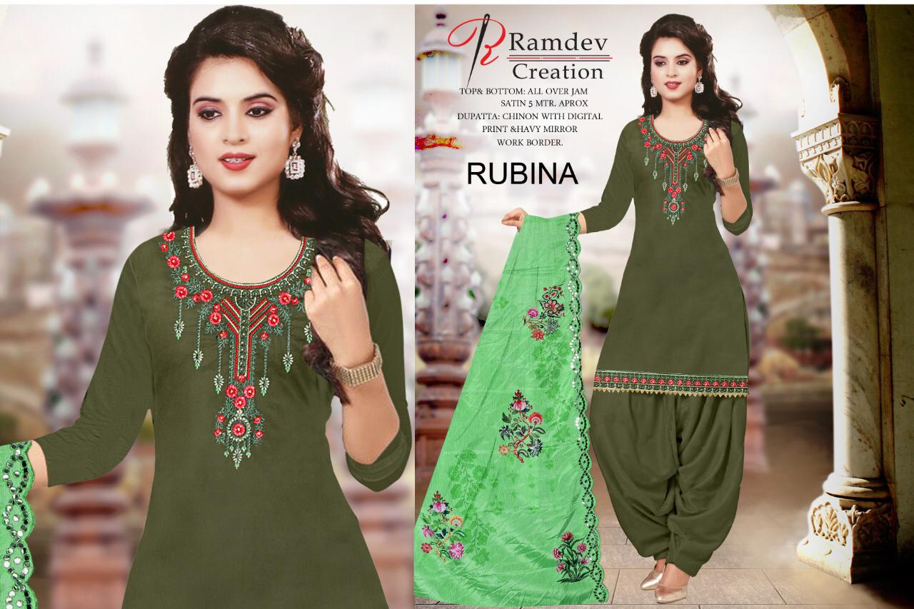 Ramdav Presents Rubina Designer Dress Material