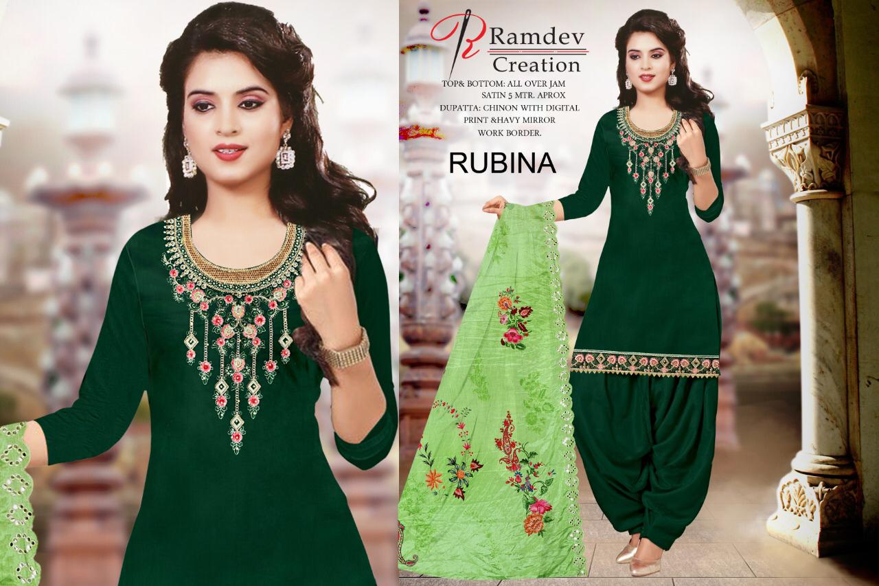 Ramdav Presents Rubina Designer Dress Material