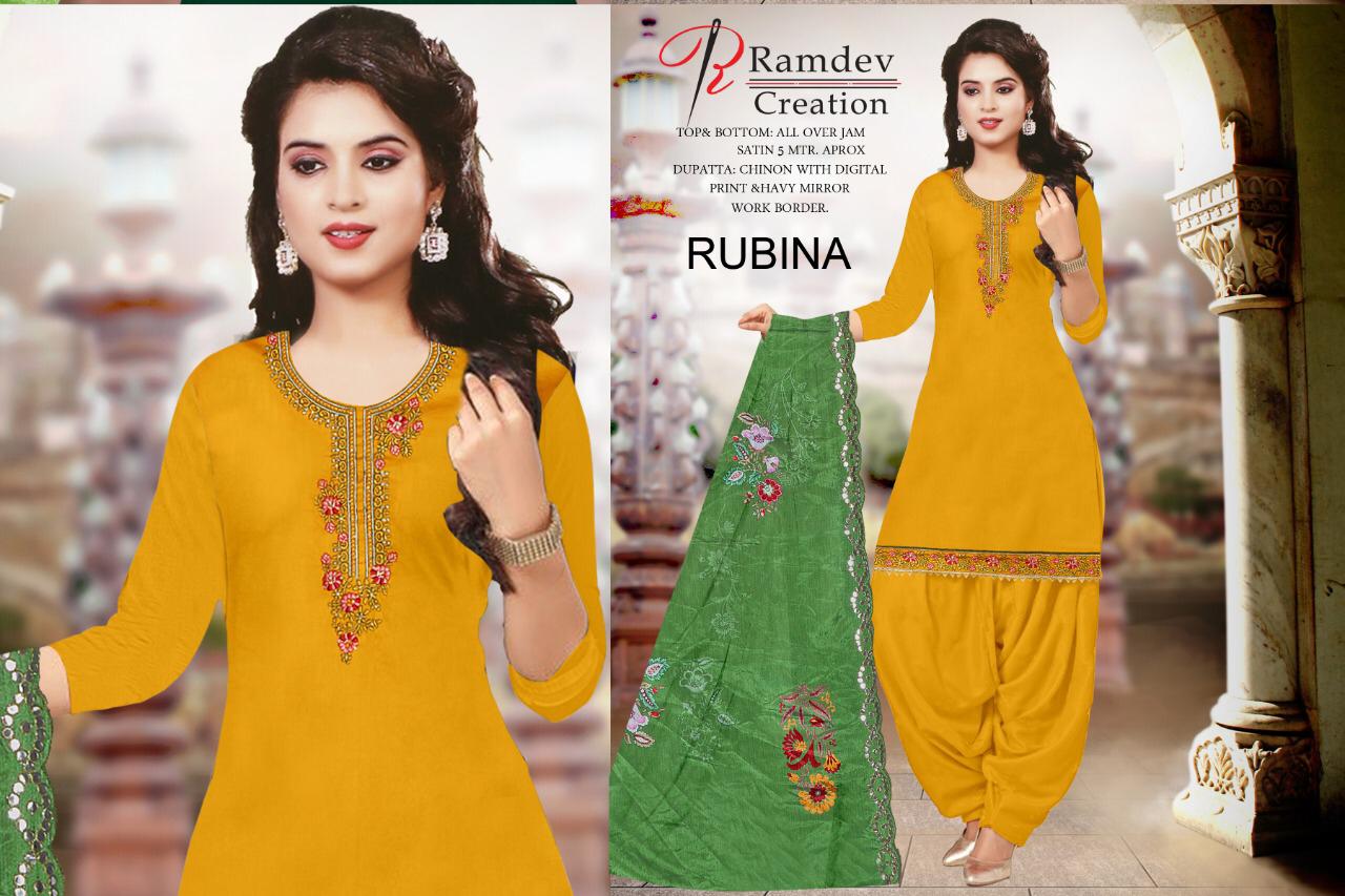 Ramdav Presents Rubina Designer Dress Material