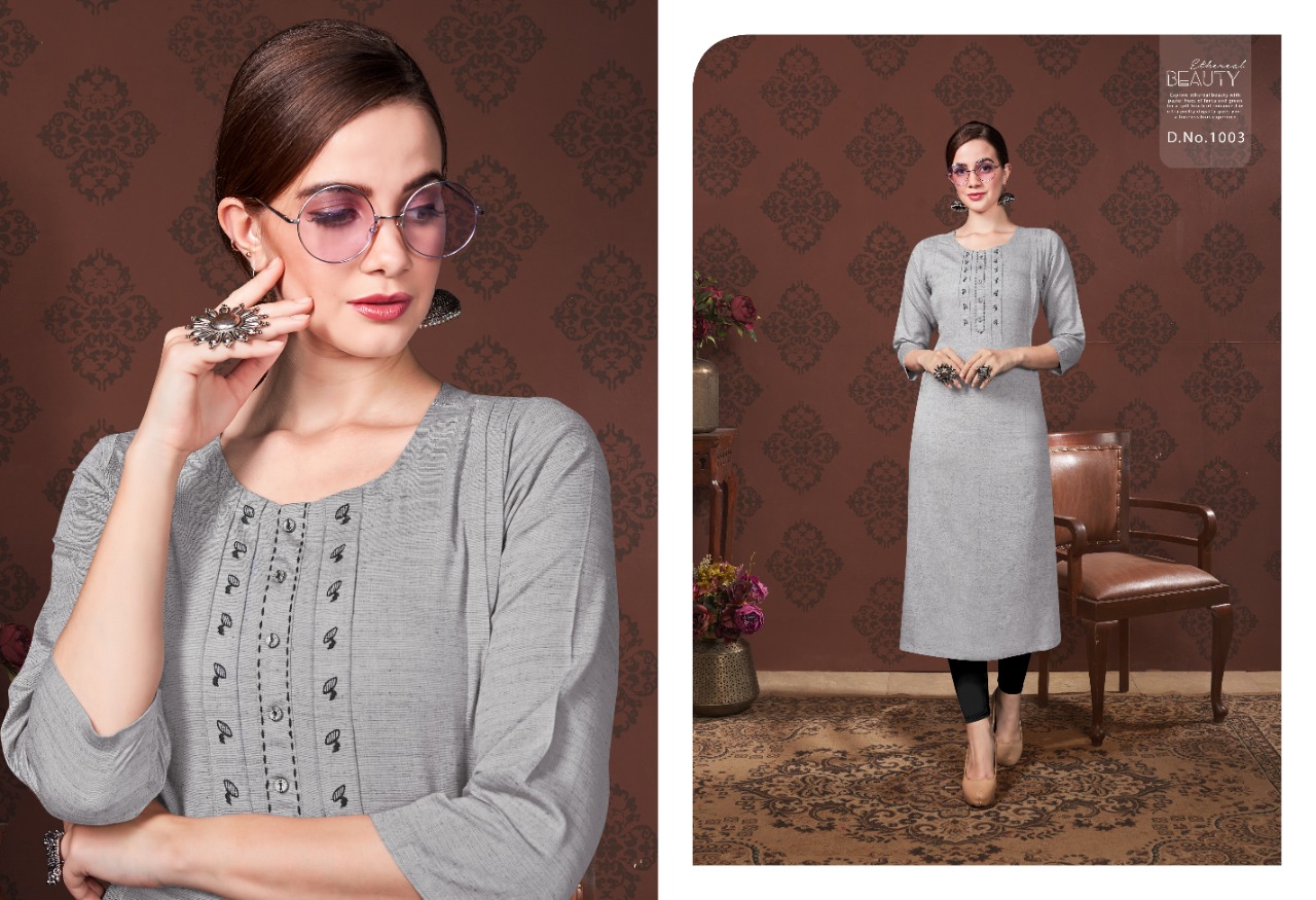 S More  Presents Dedent  Party Wear Kurti Collection