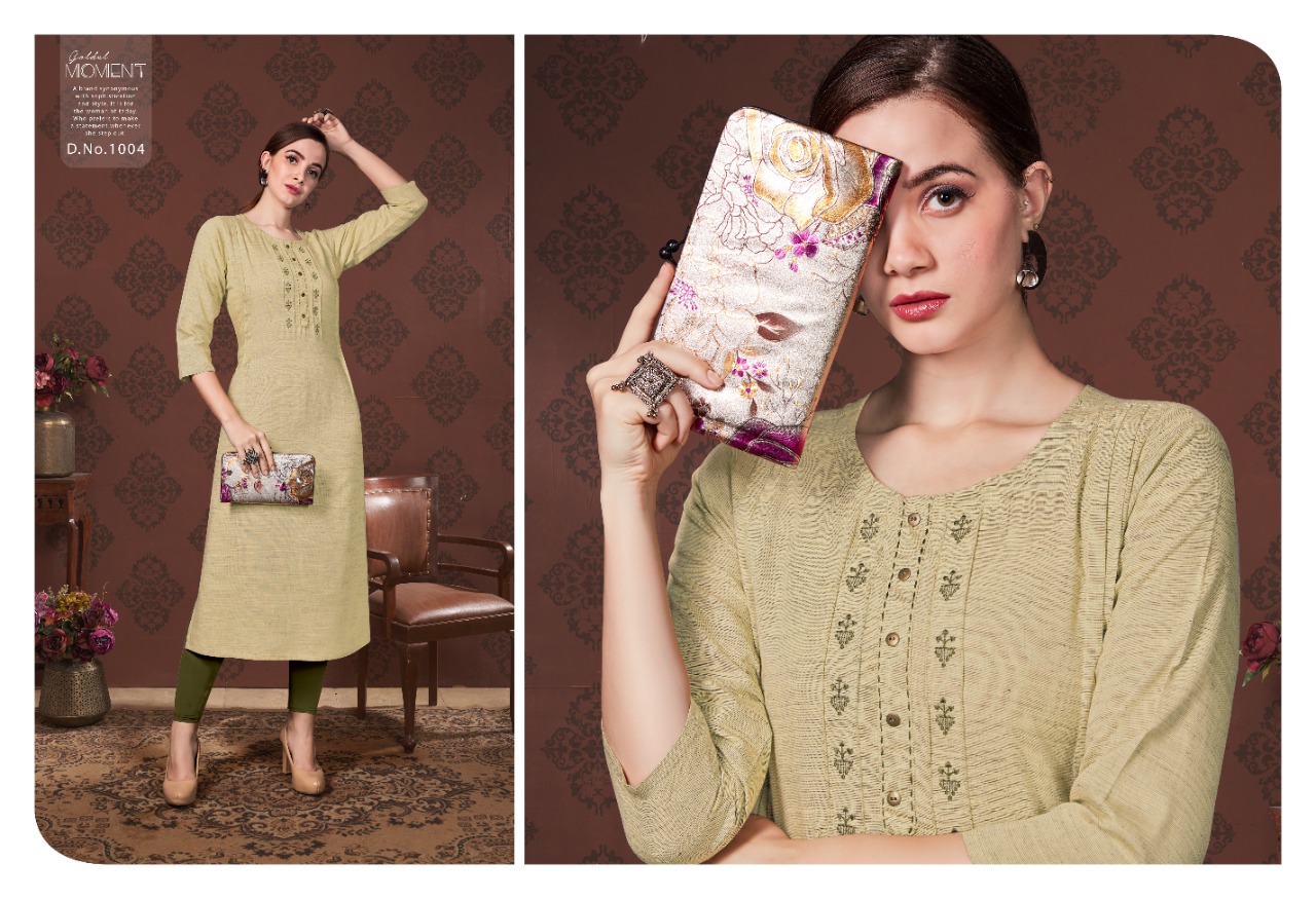 S More  Presents Dedent  Party Wear Kurti Collection