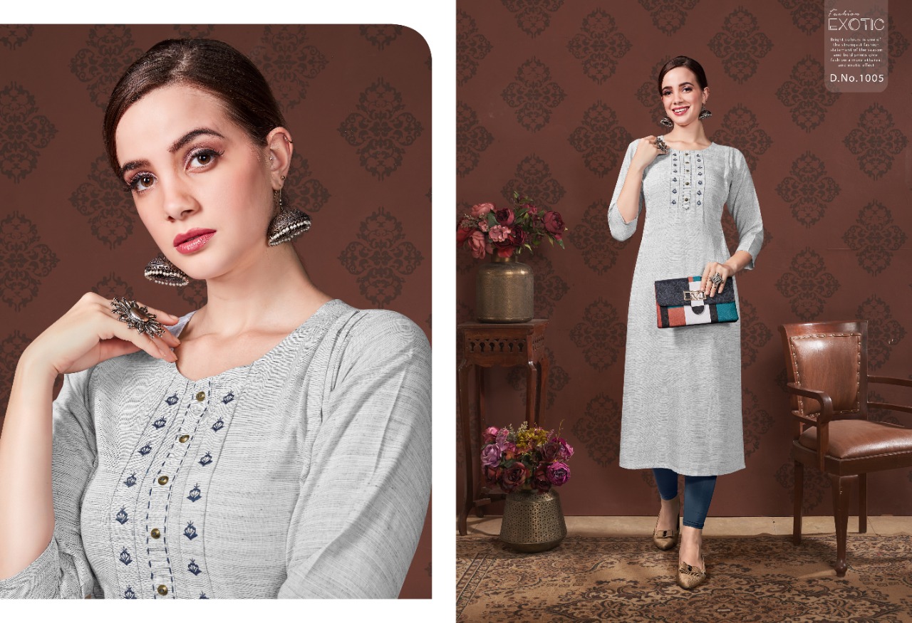 S More  Presents Dedent  Party Wear Kurti Collection