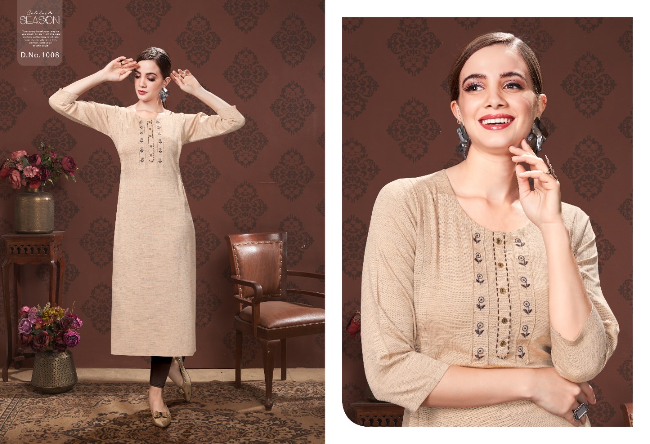 S More  Presents Dedent  Party Wear Kurti Collection