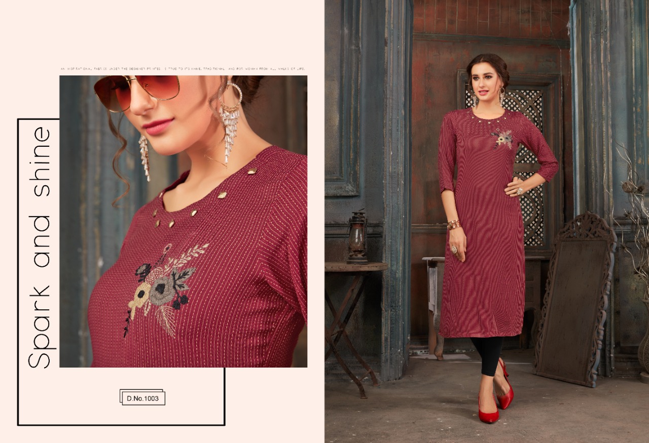 S More  Presents Sparsh  Party Wear Kurti Collection