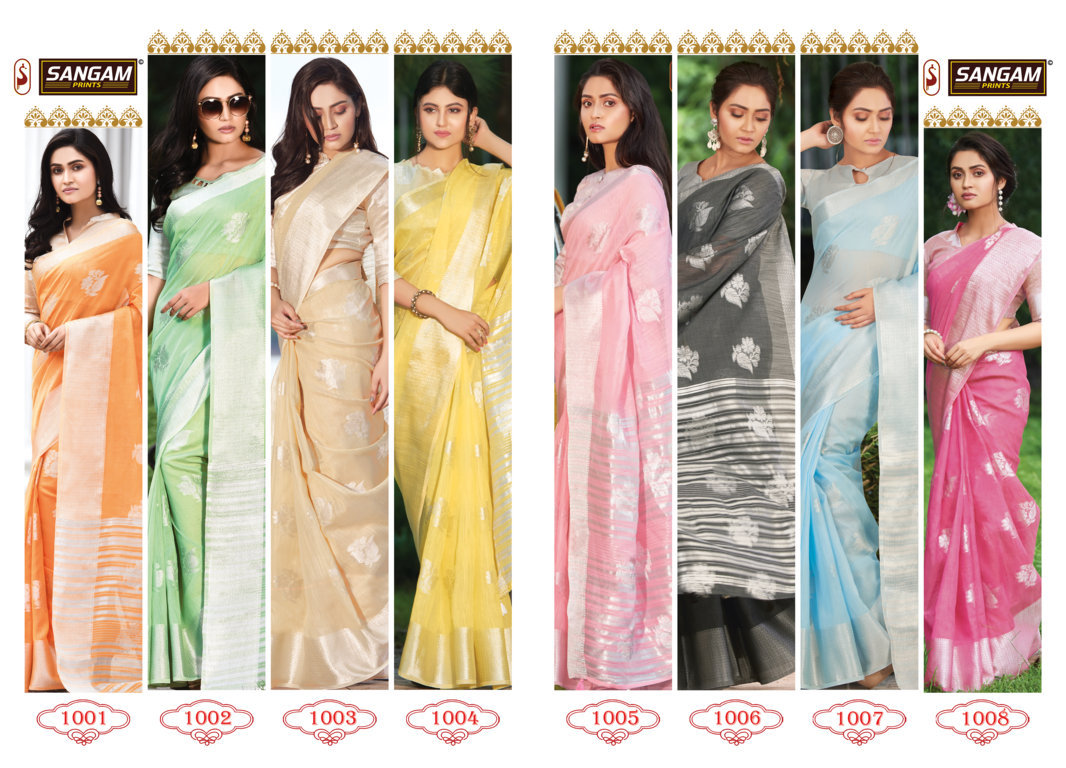 Sangam Presents Pankhudi  Sarees Collection