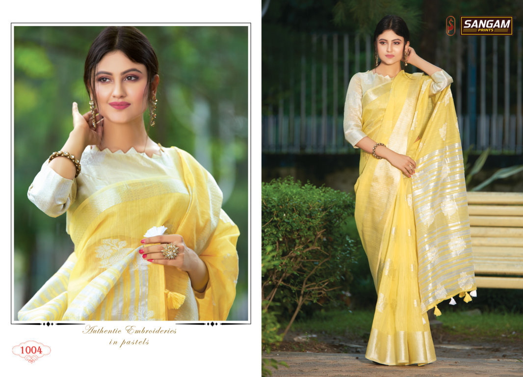 Sangam Presents Pankhudi  Sarees Collection