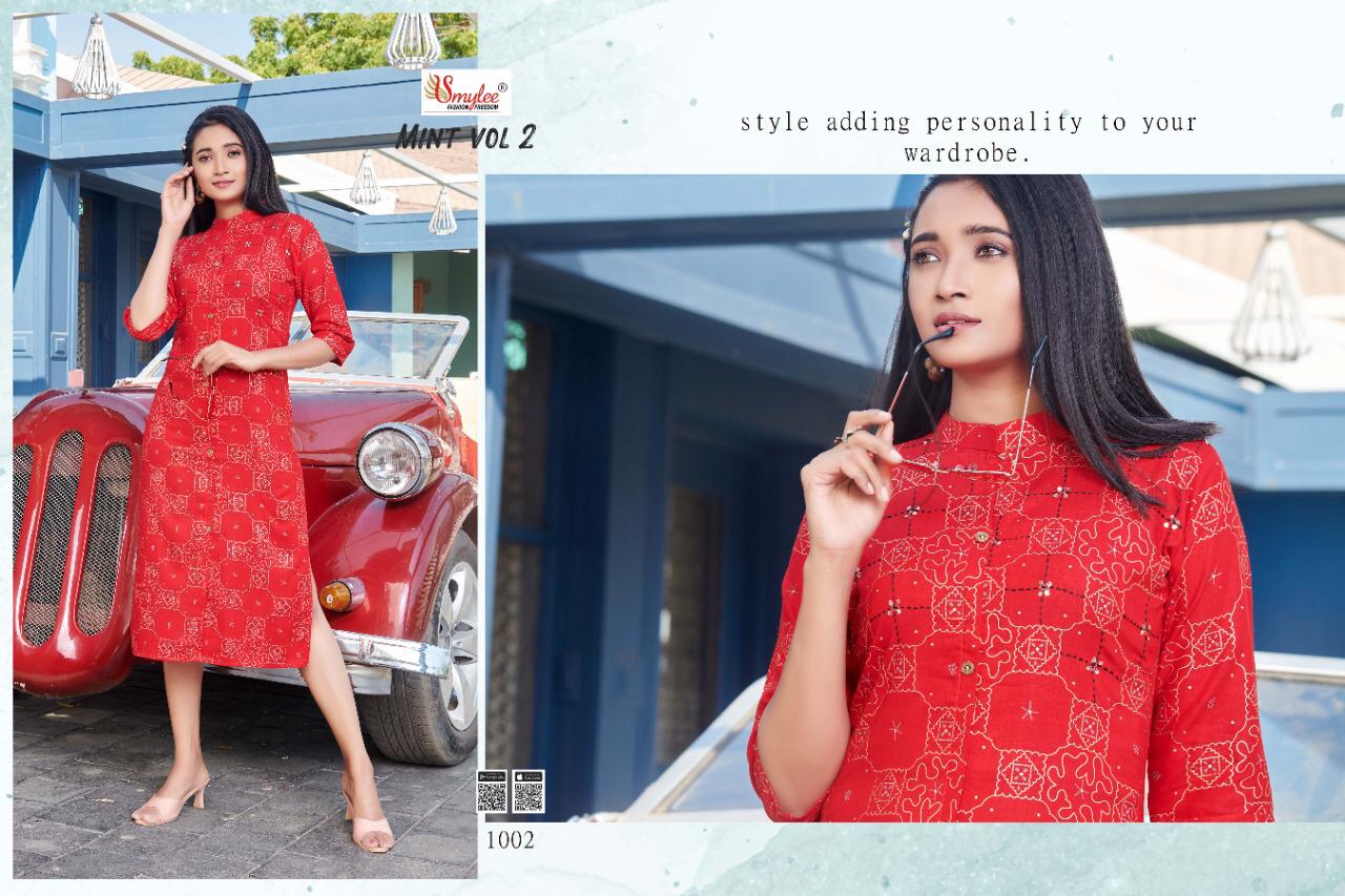 Smylee Presents  Mint Vol  2 Casual Wear Kurti Collection