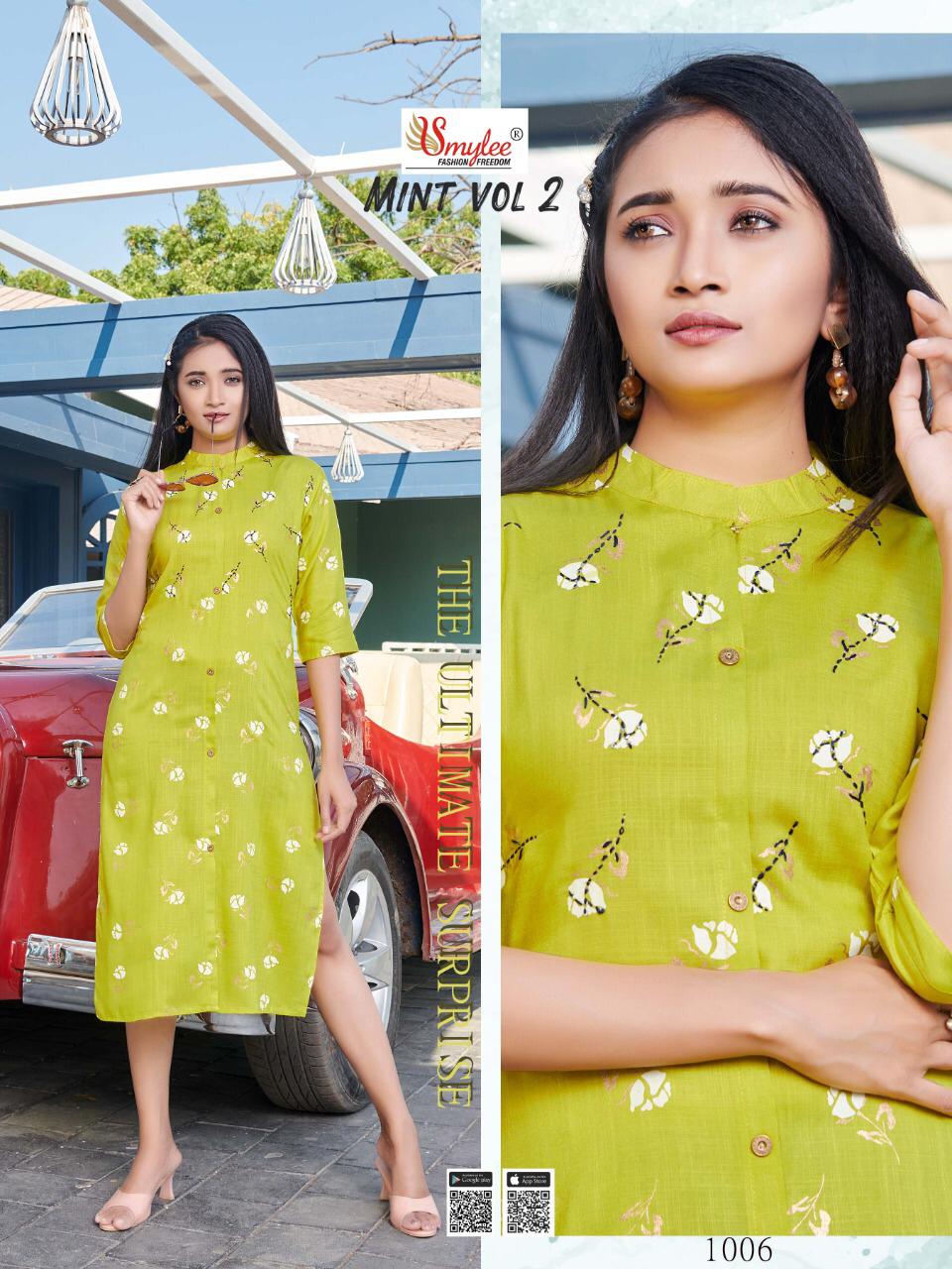 Smylee Presents  Mint Vol  2 Casual Wear Kurti Collection