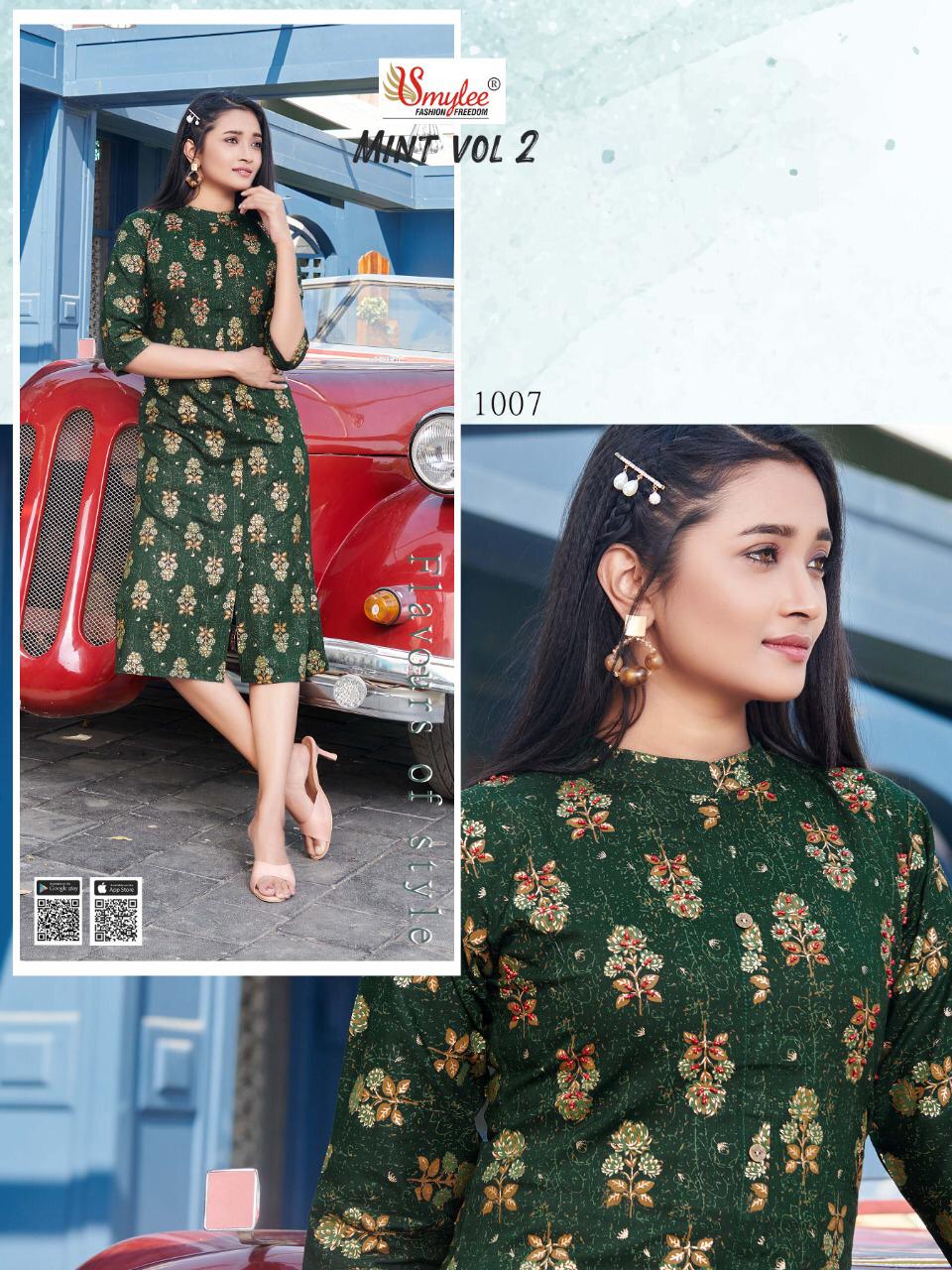 Smylee Presents  Mint Vol  2 Casual Wear Kurti Collection