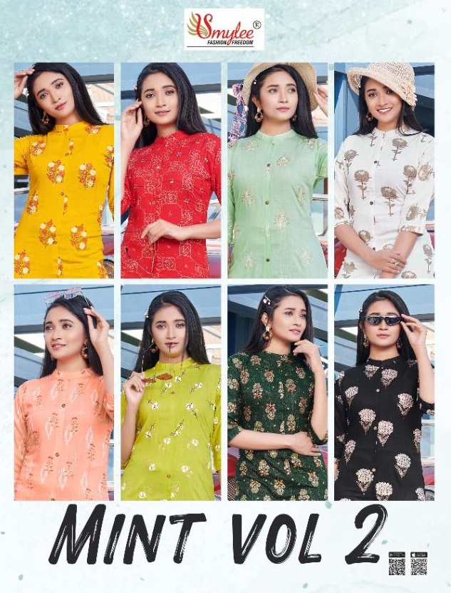 Smylee Presents  Mint Vol  2 Casual Wear Kurti Collection