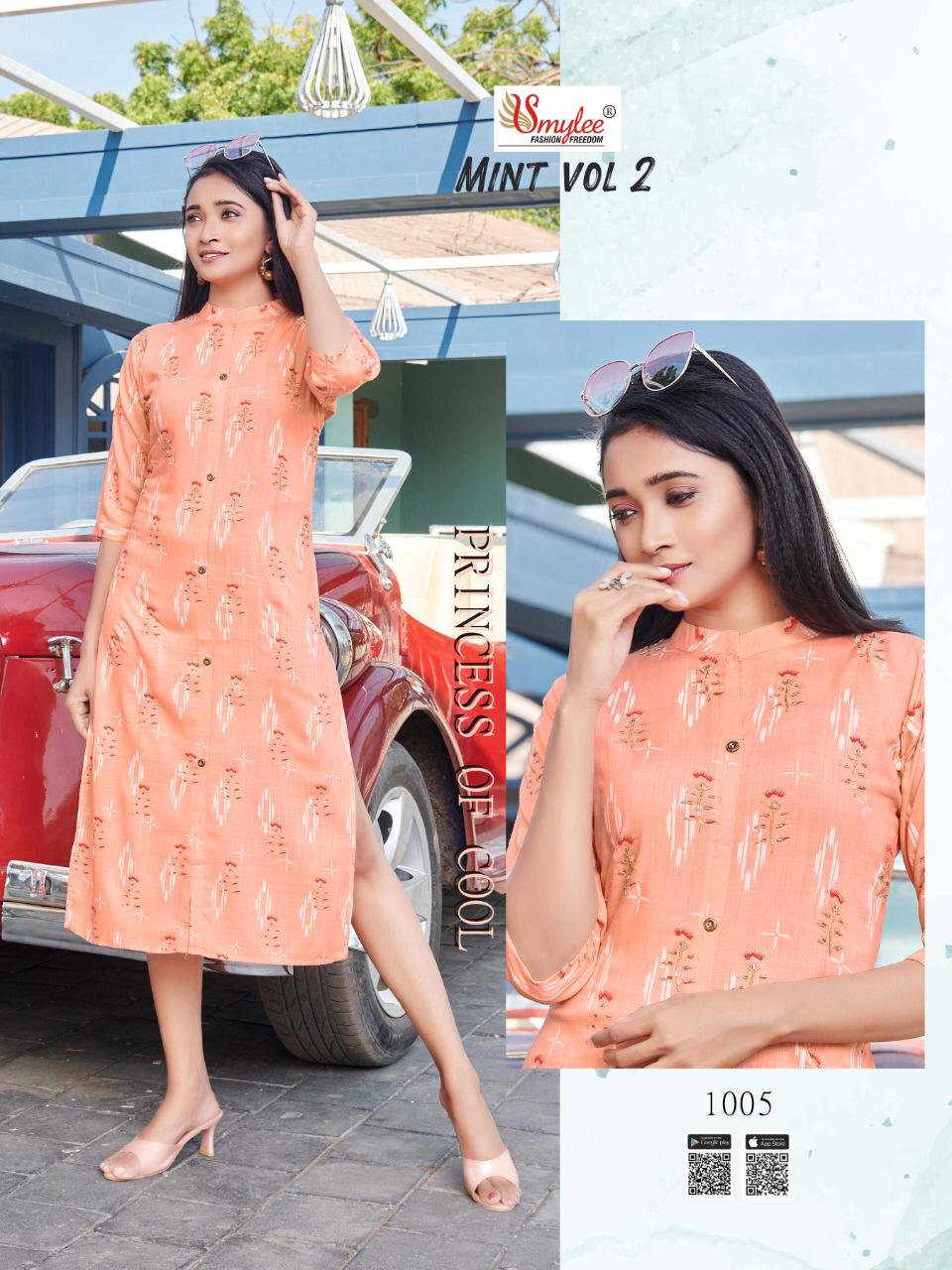 Smylee Presents  Mint Vol  2 Casual Wear Kurti Collection