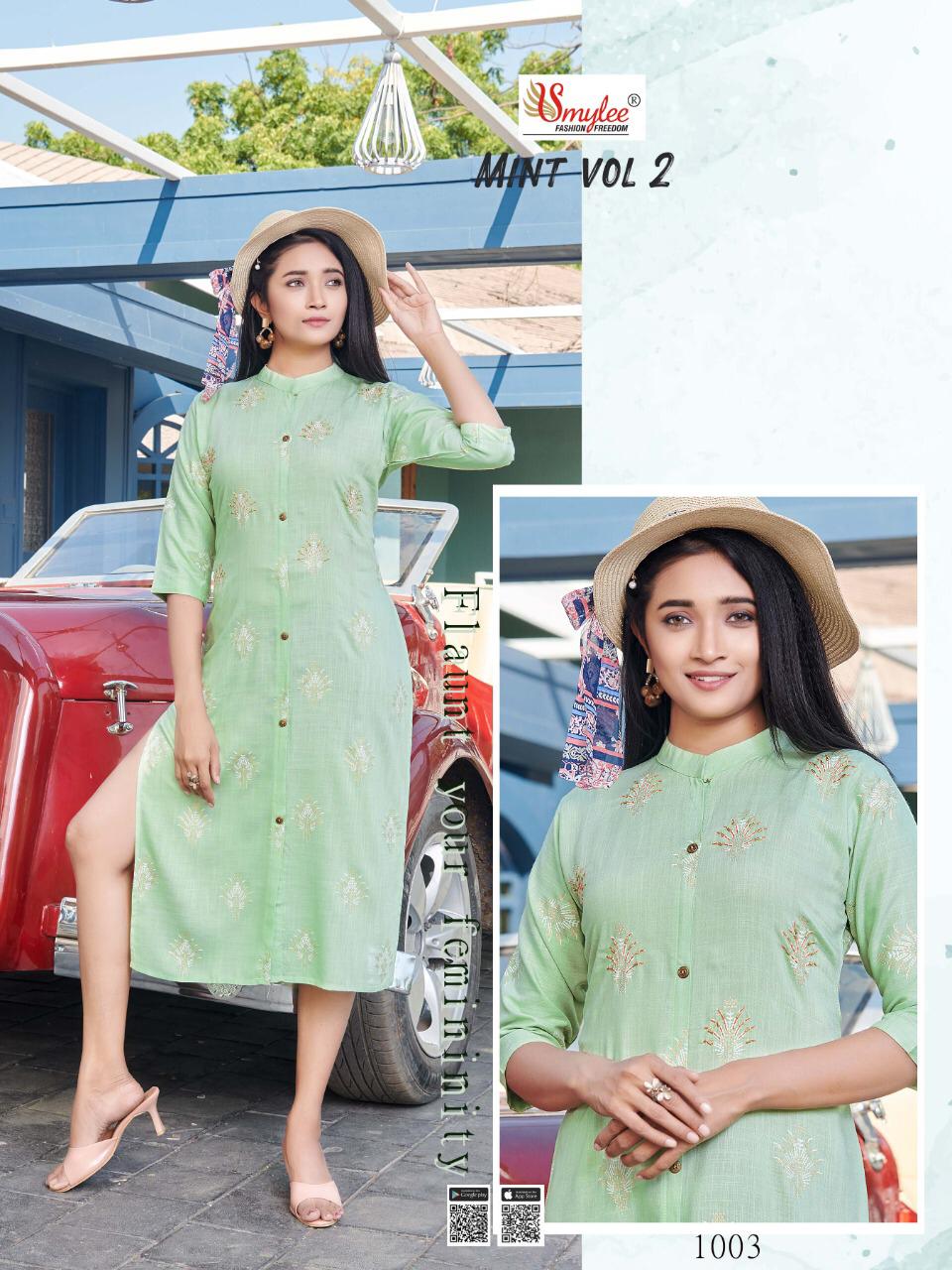 Smylee Presents  Mint Vol  2 Casual Wear Kurti Collection