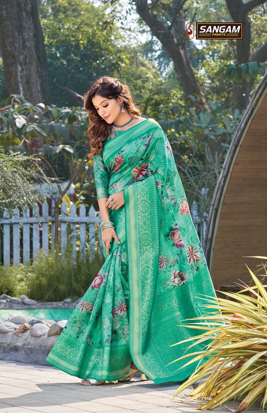 Sangam Presents Roop Shringar Digital Print Silk Sarees Collection