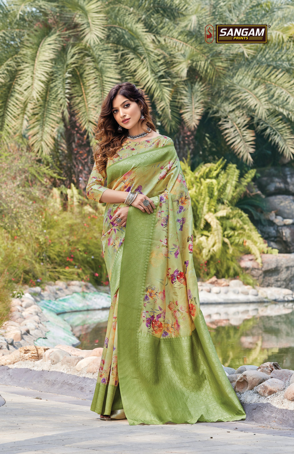 Sangam Presents Roop Shringar Digital Print Silk Sarees Collection