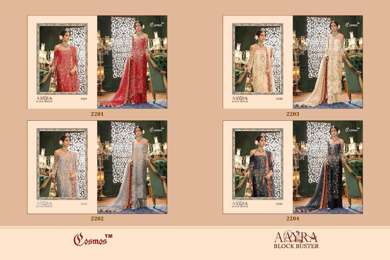 Cosmos  Presents Aayra Block Buster Pakistani Salwar Suits