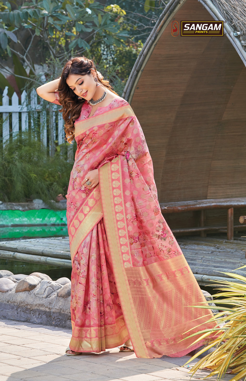 Sangam Presents Roop Shringar Digital Print Silk Sarees Collection