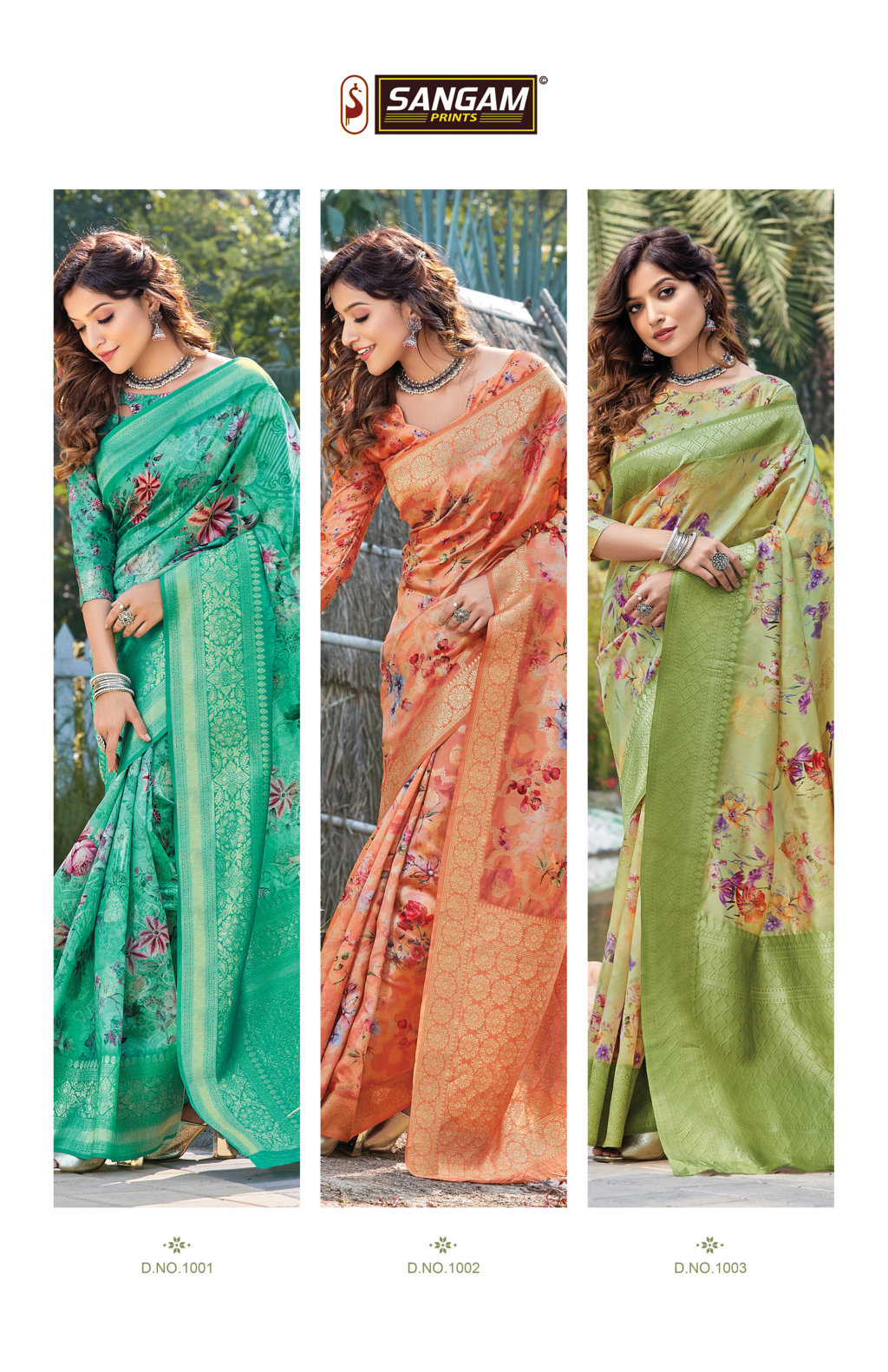 Sangam Presents Roop Shringar Digital Print Silk Sarees Collection