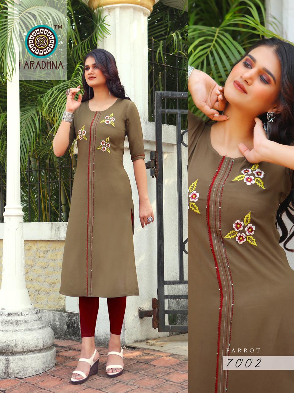 Aradhna Presents Parrot Vol 7 Ethnic Wear Kurtis Collection