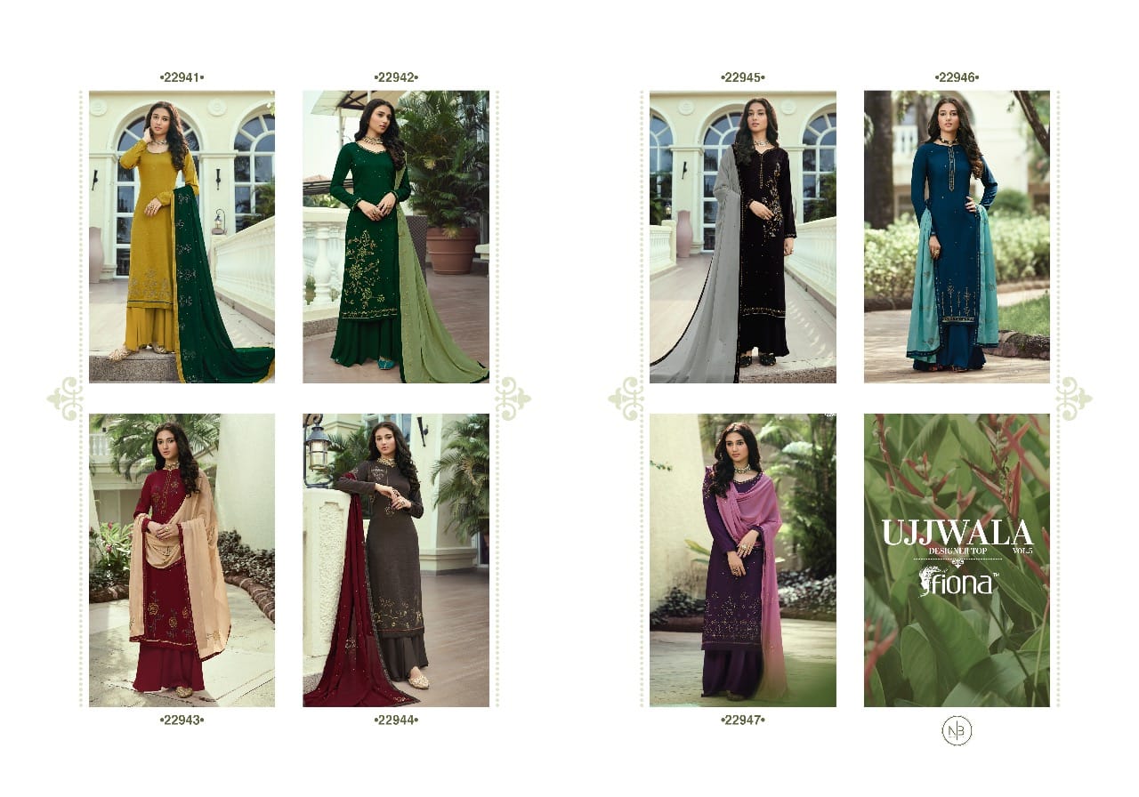 Fiona  Presents  Ujjwala Vol 5 Designer Salwar Suits