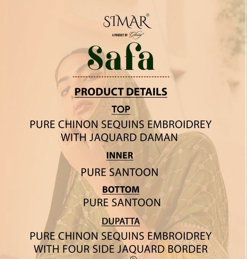 Glossy  Presents Safa 8118 Series Designer Salwar Suits